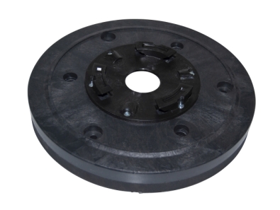 Treibteller für Pads bis 355 mm Vollhaftbelag schwarz mit Moosgummi