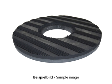 Treibteller für Pads bis 380 mm Streifenhaftbelag schwarz mit Moosgummi