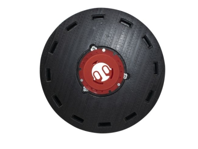 Preview: Treibteller für Pads bis 460 mm Vollhaftbelag schwarz mit Moosgummi