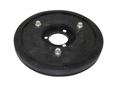 Treibteller für Pads bis 380 mm Vollhaftbelag schwarz mit Moosgummi