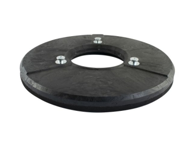 Treibteller für Pads bis 410 mm Vollhaftbelag schwarz mit Moosgummi