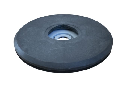 Treibteller für Pads bis 380 mm Vollhaftbelag schwarz mit Moosgummi