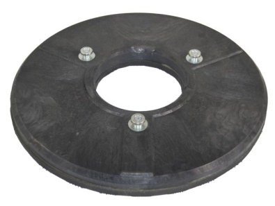 Treibteller für Pads bis 410 mm Streifenhaftbelag schwarz mit Moosgummi