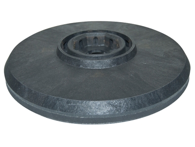 Treibteller für Pads bis 355 mm Vollhaftbelag schwarz mit Moosgummi