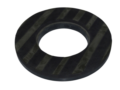 Preview: Treibteller für Pads bis 265 mm Streifenhaftbelag schwarz mit Moosgummi