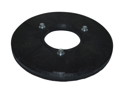 Treibteller für Pads bis 410 mm Streifenhaftbelag schwarz mit Moosgummi - Kobra 6580