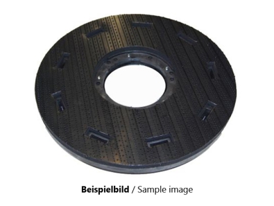Treibteller für Pads bis 410 mm  Vollhaftbelag schwarz mit Moosgummi