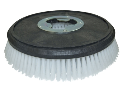 Schrubbbürste Hoch-Tief Poly 0,75 glatt weiß/Nylon 0,5 glatt weiß