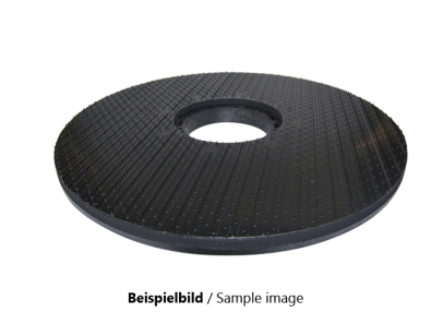 Treibteller für Pads bis 460 mm Vollhaftbelag schwarz mit Moosgummi
