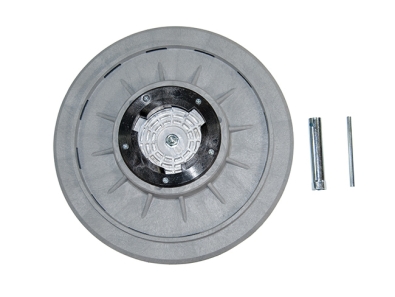 Preview: Treibteller für Schleifscheiben mit Montageschlüssel Schleiftellerbelag Zellkautschuk 10 mm