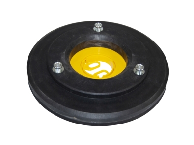Treibteller für Pads bis 355 mm Vollhaftbelag schwarz mit Moosgummi - C130