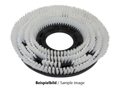 Schrubbbürste Hoch-Tief Poly 1,0 glatt schwarz/Nylon 0,5 glatt weiß