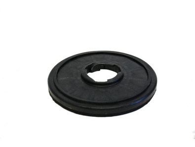 Treibteller für Pads bis 380 mm Streifenhaftbelag schwarz mit Moosgummi