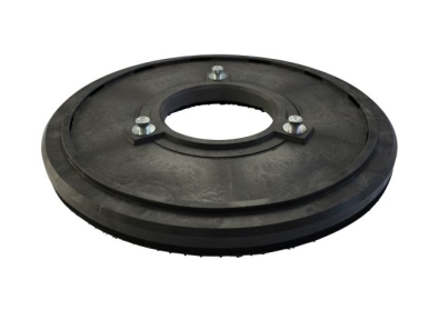 Treibteller für Pads bis 460 mm Vollhaftbelag schwarz mit Moosgummi