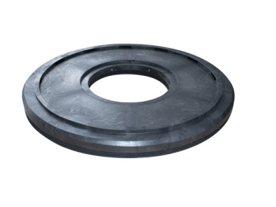 Treibteller für Pads bis 430 mm Vollhaftbelag schwarz mit Moosgummi Super 43 - altes Modell bis Bj. 2000