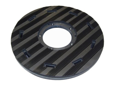 Treibteller für Pads bis 410 mm Streifenhaftbelag schwarz mit Moosgummi
