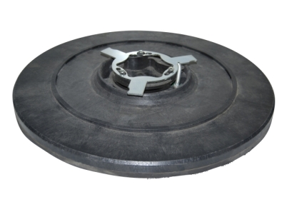Treibteller für Pads bis 530 mm Streifenhaftbelag schwarz mit Moosgummi