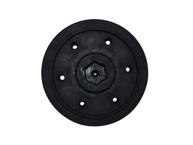 Treibteller für Pads bis 200 mm Vollhaftbelag schwarz mit Moosgummi