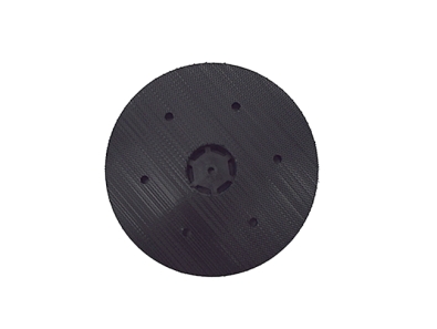 Treibteller für Pads bis 200 mm Vollhaftbelag schwarz mit Moosgummi