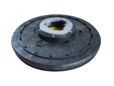 Treibteller für Pads bis 410 mm Vollhaftbelag schwarz mit Moosgummi