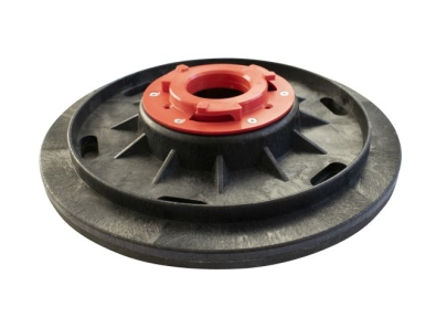Treibteller mit DOM für Pads bis 430 mm Vollhaftbelag schwarz mit Moosgummi - 43 (Flansch mit 3 Klauen)