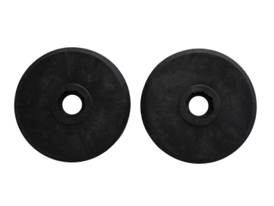 Preview: Treibteller-Kit für Pads bis 225 mm (2 Stück) Streifenhaftbelag schwarz mit Moosgummi - Swingo 250