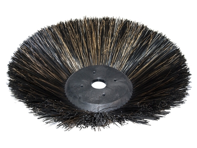 Preview: Seitenbesen Poly 1,0 glatt schwarz/Welldraht 0,3 vz