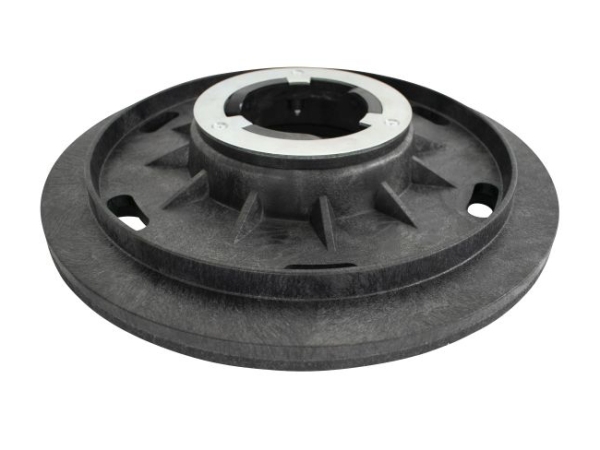 Treibteller mit DOM für Pads bis 430 mm Vollhaftbelag schwarz mit Moosgummi