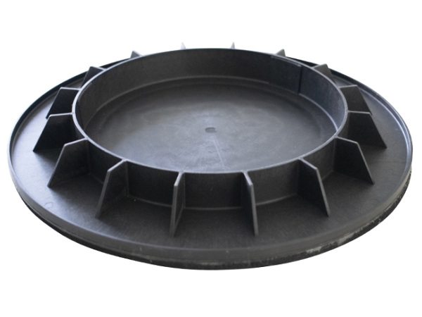 Treibteller für Pads bis 305 mm Streifenhaftbelag schwarz mit Moosgummi - Floor Mac