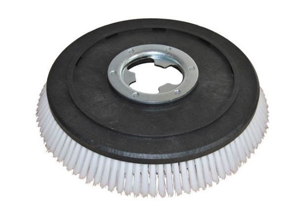 Schrubbbürste Hoch-Tief - mittel Poly 0,45 glatt weiß/Poly 1,0 glatt schwarz