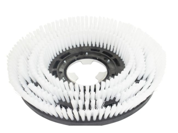 Schrubbbürste Hoch-Tief - mittel Poly 0,45 glatt weiß/Poly 1,0 glatt schwarz