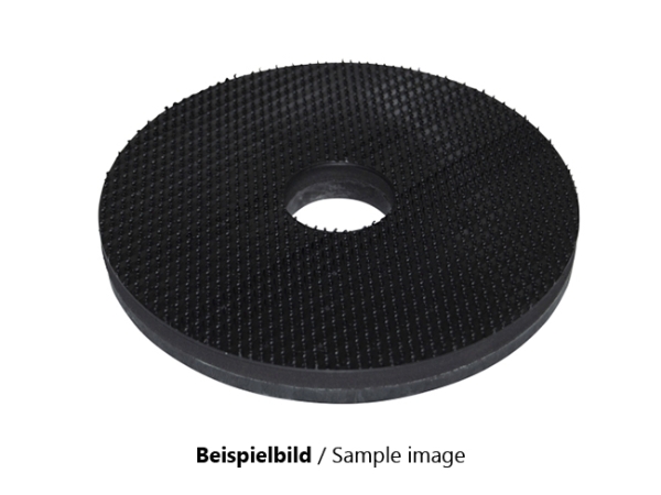 Treibteller für Pads bis 225 mm Vollhaftbelag schwarz mit Moosgummi