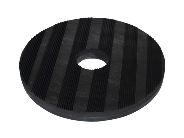 Treibteller für Pads bis 265 mm Streifenhaftbelag schwarz mit Moosgummi