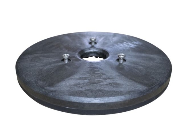 Treibteller für Pads bis 355 mm Vollhaftbelag schwarz mit Moosgummi