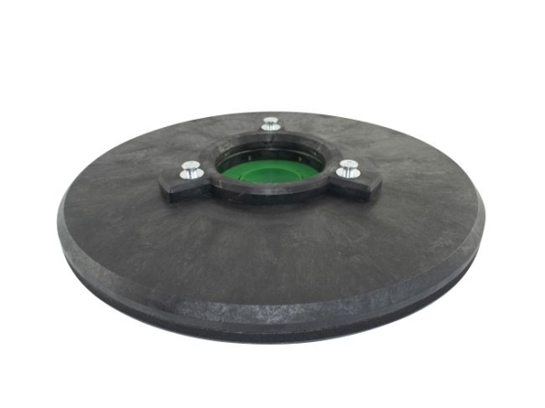 Treibteller für Pads bis 530 mm Vollhaftbelag schwarz mit Moosgummi