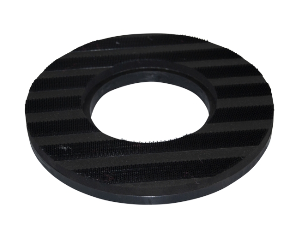 Treibteller für Pads bis 305 mm Streifenhaftbelag schwarz mit Moosgummi