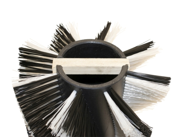 Kehrwalze Poly 1,0 glatt schwarz/Poly 0,75 glatt weiß - Wave 52