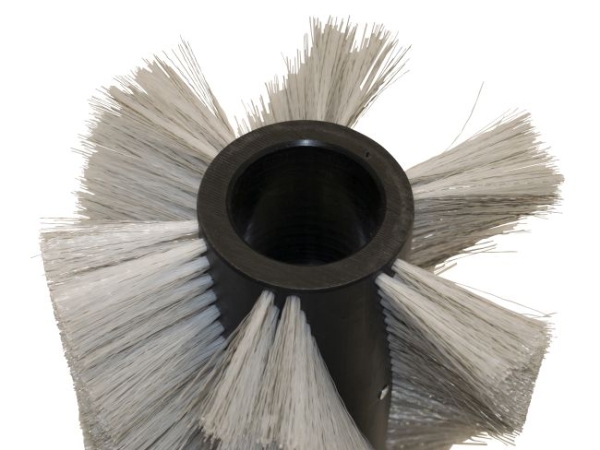 Kehrwalze Poly 0,7 gewellt weiß/Welldraht 0,4 vz