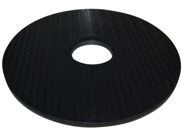 Treibteller für Pads bis 610 mm Vollhaftbelag schwarz mit Moosgummi - Garant 560