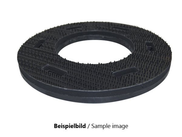Treibteller für Pads bis 355 mm Vollhaftbelag schwarz mit Moosgummi