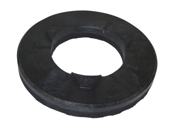 Treibteller für Pads bis 355 mm Streifenhaftbelag schwarz mit Moosgummi