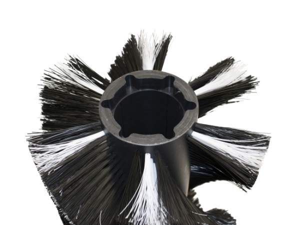 Kehrwalze Poly 1,0 glatt schwarz/1,0 glatt weiß