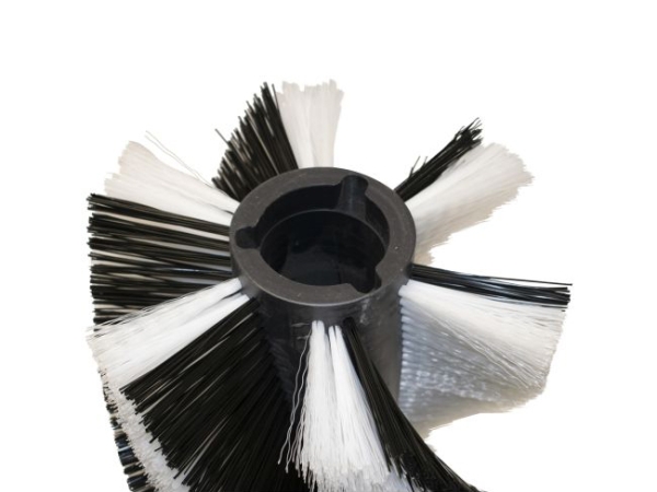 Kehrwalze Poly 1,0 glatt schwarz/1,0 glatt weiß