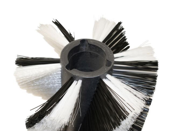 Kehrwalze Poly 1,0 glatt schwarz/1,0 glatt weiß