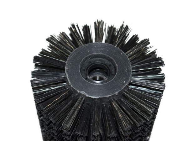 Walzenbürste Poly 0,75 glatt schwarz/Welldraht 0,4 vz - EC51
