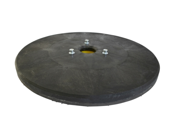 Treibteller für Pads bis 510 mm Vollhaftbelag schwarz mit Moosgummi - Mr100-B