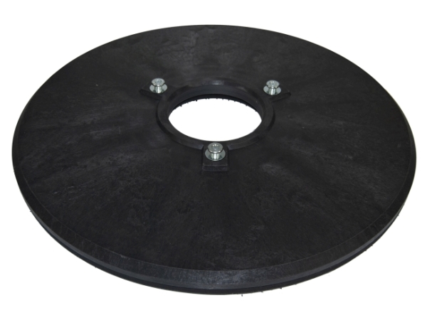 Treibteller für Pads bis 610 mm Vollhaftbelag schwarz mit Moosgummi