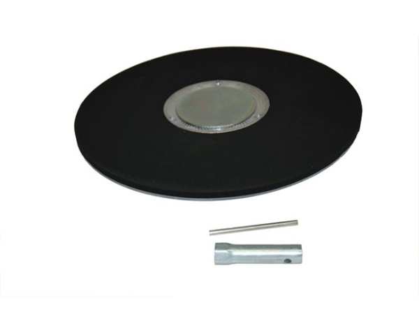 Treibteller für Schleifscheiben mit Montageschlüssel Schleiftellerbelag Zellkautschuk 10 mm - MMx43