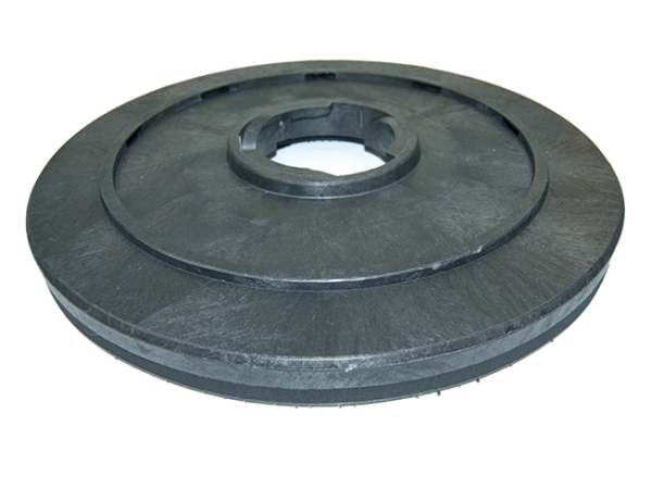 Treibteller für Pads bis 430 mm Vollhaftbelag schwarz mit Moosgummi - Deluxe 43