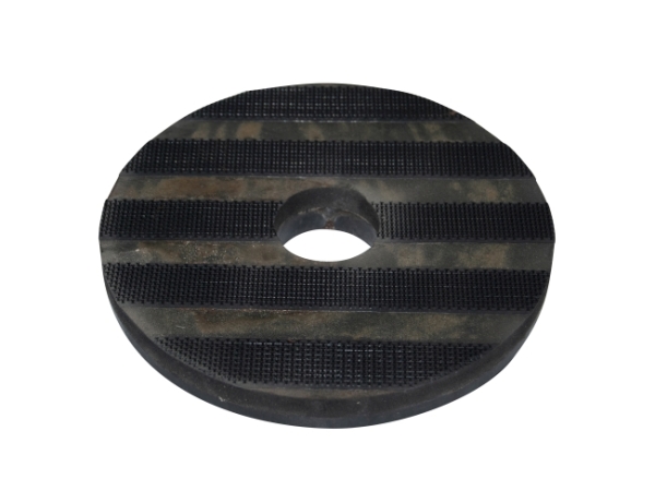 Treibteller für Pads bis 205 mm Streifenhaftbelag schwarz mit Moosgummi - ICM 16